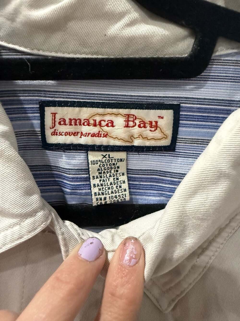 Jamaica Bay Women's Safari Jacket XL Beige Cotton Button-Front Cargo Utility